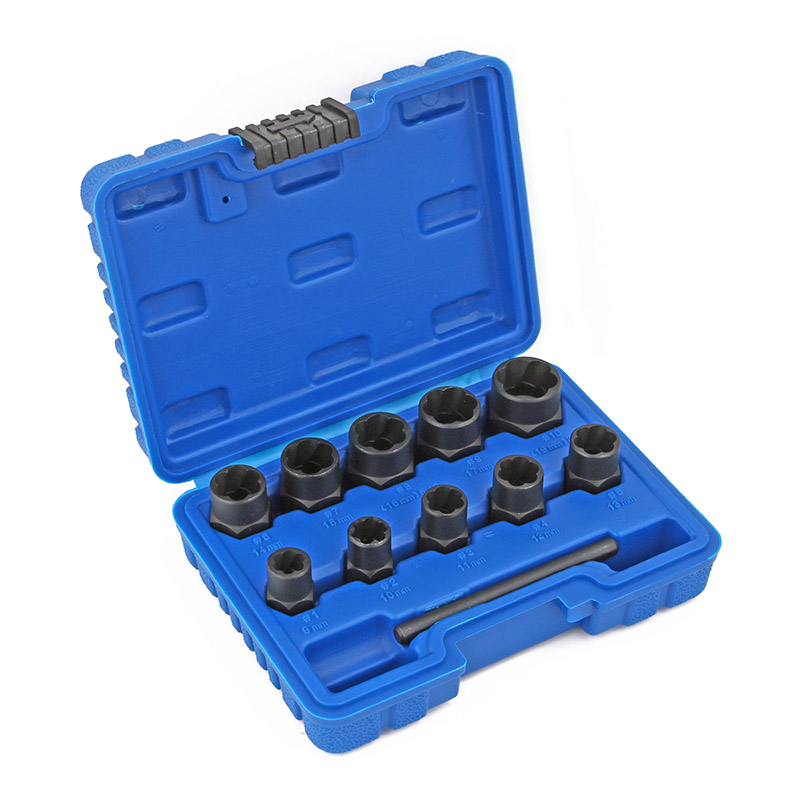 11pc Bolt Nut Screw Extractor Set